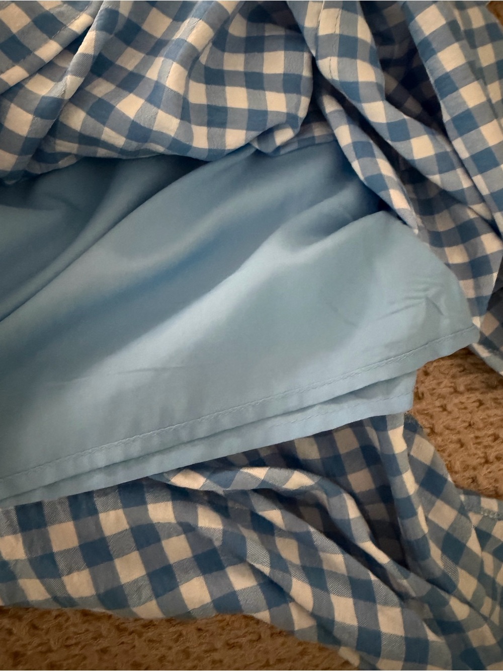 Umgee Blue and White Gingham Dress NWT - Picture 14 of 16